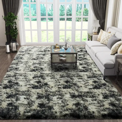 Vista 109 de Ophanie - Alfombras para sala de estar, antideslizante y suave, de felpa grandes y peludas para dormitorio, peludas para niños y niñas, decoración