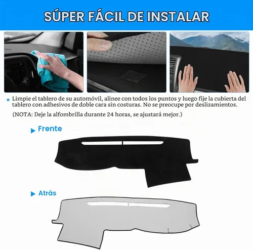 Vista 5 de Autorder Alfombrilla de cubierta de tablero para Toyota 4Runner 2003 2004 2005 2006 2007 2008 2009 Accesorios Cubierta de tablero de terciopelo