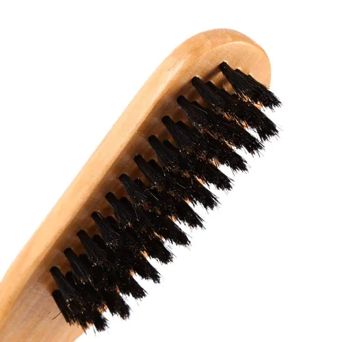 Vista 6 de Cimenn Profesional Peine de Peluquería Cepillos Dobles Herramienta de Plancha de Pelo Antiestática de Madera