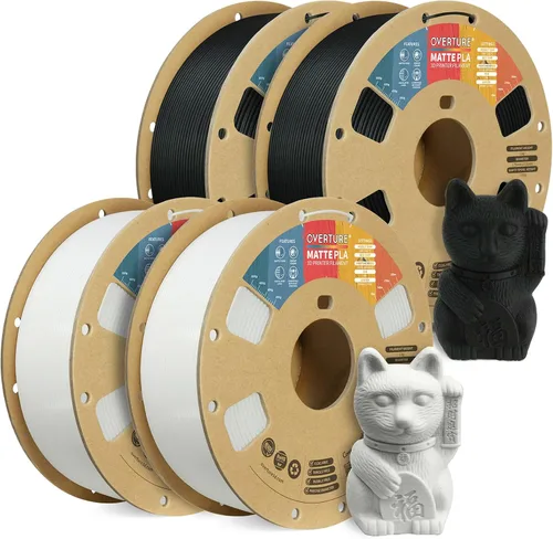 Vista 13 de OVERTURE Matte PLA Filament 1.75mm 1kg for FDM 3D Printer (Baby Pink)