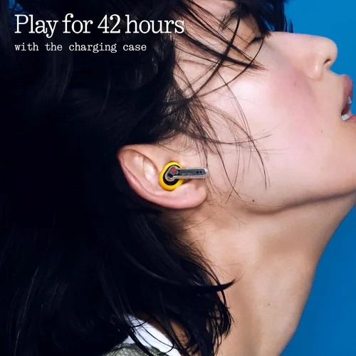 Vista 6 de Nothing Auriculares con cancelación de ruido Ear (3a), ANC híbrido de 45 dB, controlador de 0.472 in con audio de alta resolución y graves más Negro