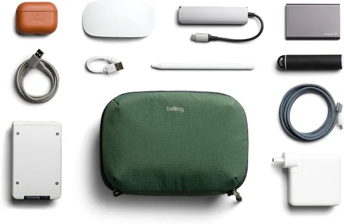 Vista 7 de Bellroy Lite Tech Kit, organizador de viaje electrónico - Spruce Abeto