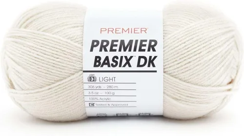 Vista 34 de Premier Yarns Basix DK - Hilo de peso, hecho de acrílico, hilo ideal para ganchillo y tejido, lavable a máquina, rubor, 3.5 onzas, 306 yardas