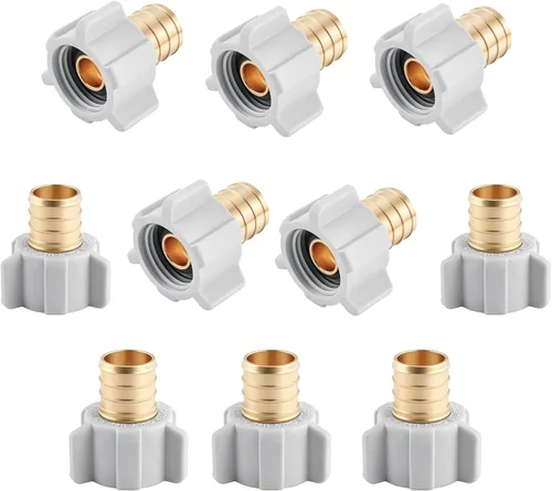 Vista 10 de Codo giratorio NPT hembra de 1/2 pulgada Pex × 1/2 pulgada sin plomo, compatible con PEX-B, paquete de 2