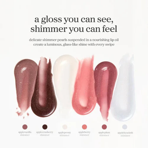 Vista 3 de NOONI Appleberry & Applehyacinth Lip Oil Shimmer Duo - Brillo de labios