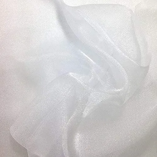 Vista 17 de Valentina Textile Inc, Tela de organza transparente brillante para moda, manualidades, decoración, 60 pulgadas de ancho (1 yarda, aguamarina)
