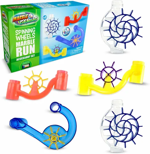 Vista 9 de Marble Genius Juego de accesorios para carreras de mármol de saltos y columpios - STEM