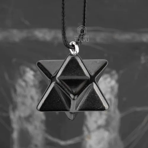 Vista 6 de Colgantes Shungite - Varias formas geométricas - Piedra auténtica - Certificado