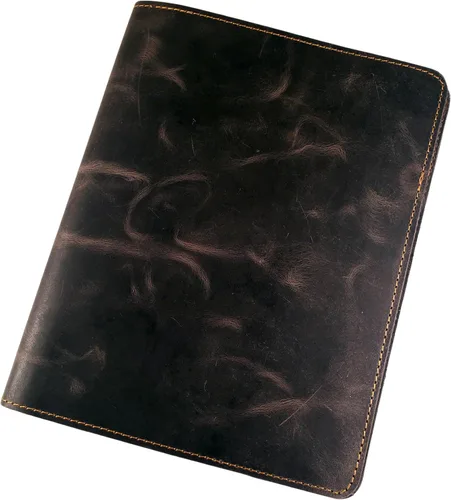 Vista 4 de Rustic Ridge - Cuaderno de composición de cuero recargable, funda de cuaderno de composición, funda de cuero para cuaderno, se adapta a Moleskine XL