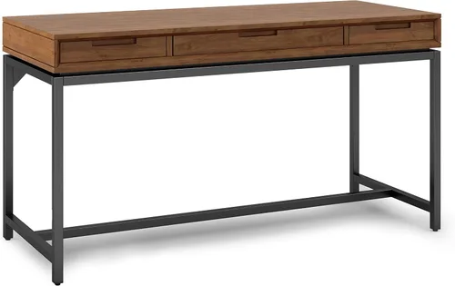 Vista 12 de SIMPLIHOME Escritorio de madera maciza Banting de 72 pulgadas de ancho en Distressed Grey