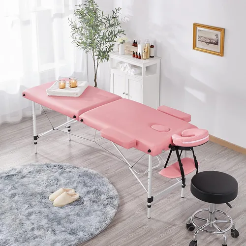 Vista 2 de Yaheetech Mesa de masaje portátil de 84 pulgadas Cama plegable de pestañas