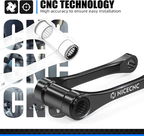 Vista 2 de NICECNC Enlace de Reducción Negro de 1.5″ Compatible con GasGas EX/EX F 250/300 2024 MC/MC F 125/250/350/450 2024 EC/EC F 250/300/350 2024 Brazo