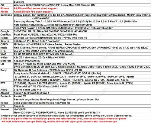 Vista 7 de Jiusion 40-1000X - Cámara de microscopio digital USB, 8 unidades LED con adaptador de soporte profesional, compatible con Mac Windows XP 7 8 10 11