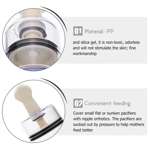Vista 6 de Ciieeo 4 ventosas de pezón corrector de pezones para extractor de pezones invertido o extensor de pezones potenciadores de pezones para niñas
