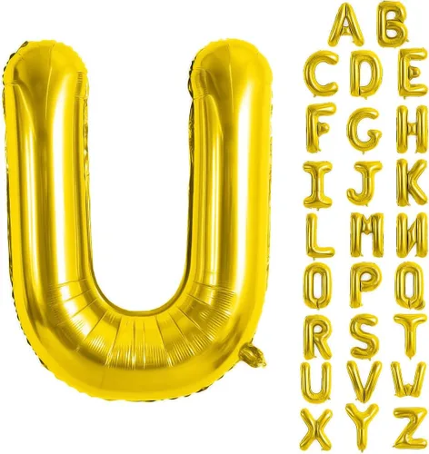 Vista 52 de Globos de letras azules de 40 pulgadas, globo grande del alfabeto de aluminio de Mylar para decoración de cumpleaños, boda, aniversario, graduación