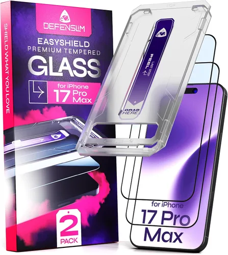Vista 18 de Defenslim Protector de pantalla para iPhone XS Max (paquete de 2), kit de instalación de fácil alineación automática, vidrio templado de 6.5