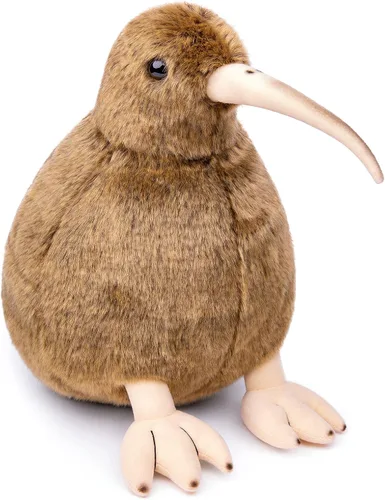Vista 9 de Peluche de pájaro pequeño kiwi, animal de peluche realista de pájaro kiwi marrón de 5 pulgadas, lindo pájaro kiwi llavero de peluche como regalo