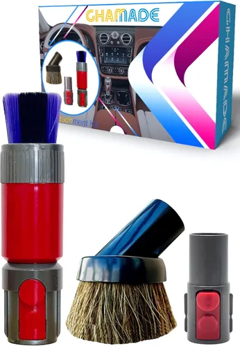 Vista 10 de Accesorio de cepillo para aspiradora de taller de 1.25" con pelo de caballo de 25 mm (2 piezas) - Cepillo redondo de polvo con cerdas suaves