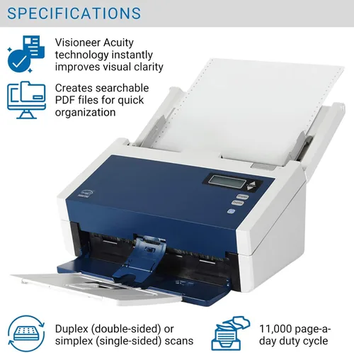 Vista 2 de Xerox DocuMate 6460 - Escáner de documentos dúplex para PC, alimentador automático de documentos