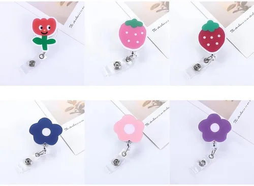 Vista 2 de Lindo soporte retráctil de acrílico para tarjetas de identificación, clips de tarjeta de identificación de exposición, soporte para tarjetas