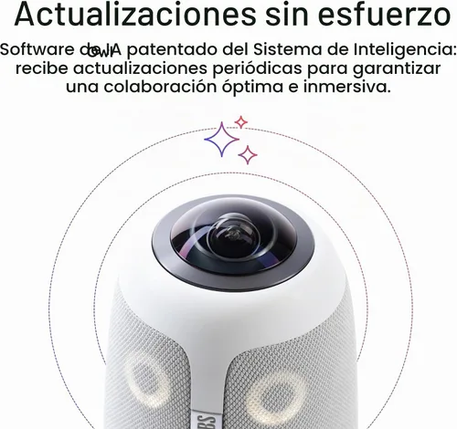 Vista 4 de Meeting Owl 3 Premium Pack: cámara inteligente de videoconferencia HD de 360 grados, micrófono y altavoz