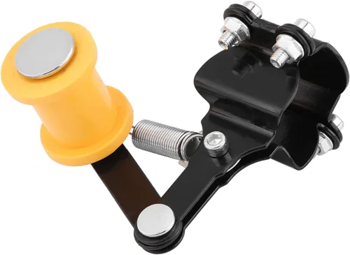 Vista 4 de Rodillo tensor de cadena ajustador de motocicleta, longitud de enlace universal modificada con pernos largos de respaldo (negro)