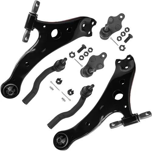 Vista 70 de Detroit Axle - Kit de extremo delantero para Chrysler 300 Dodge Charger 2011-2023 Challenger, 2 Lower Rearward Control Arms 2 Outer Tie Rods 2