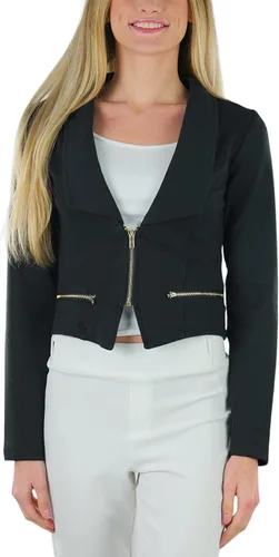 Vista 111 de ToBeInStyle Blazers de manga larga con cremallera y botones para mujer