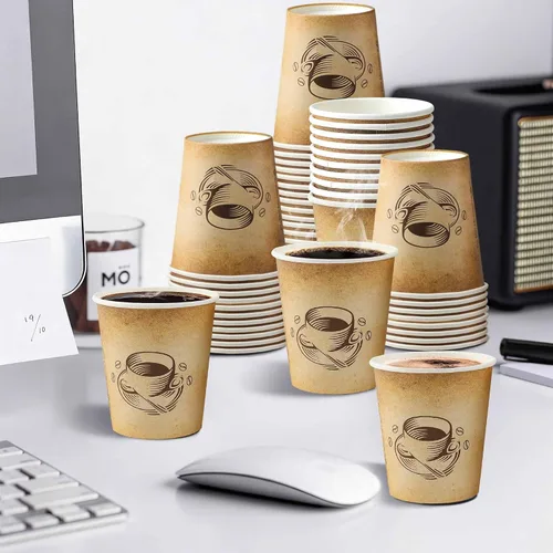 Vista 7 de Clawsoff - Paquete de 200 tazas de café desechables de 10 onzas