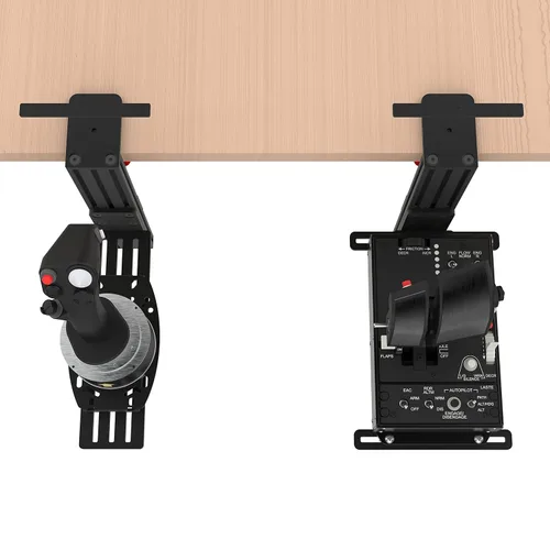 Vista 6 de Easyget 2 Set Joystick Desk Mount, Hotas Mount for Flight Sim Joystick, Throttle & Hotas Systems for Thrustmaster Hotas Warthog T16000M FCST-Flight