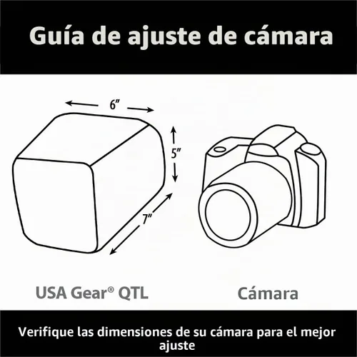 Vista 8 de USA GEAR Bolsa compacta para guardar cámara con cobertor para lluvia y correa para hombro Negro