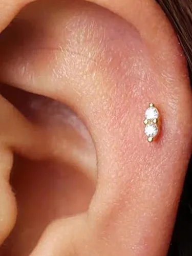 Vista 5 de MODRSA 20g 16g Tragus Piercing Jewelry Helix Earrings Threadless Flat Back Earrings for Women Forward Helix Cartilage Earring Tragus Jewelry Medusa