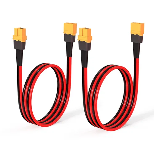Vista 8 de ELFCULB Cable de extensión XT60 de 10 AWG de 0.5 pies, conector hembra a macho XT60 para batería RC, estación de energía portátil, panel solar