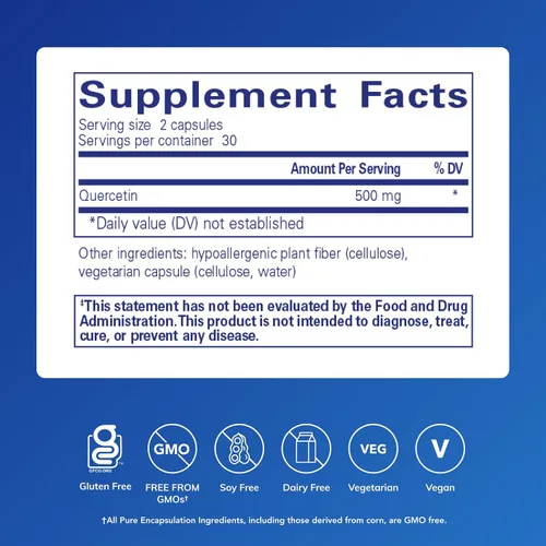 Vista 2 de Pure Encapsulations Quercetina, 500 mg
