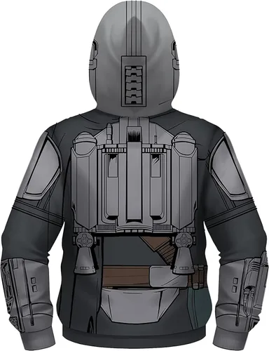 Vista 8 de STAR WARS Sudadera con capucha para disfraz de Mandalorian