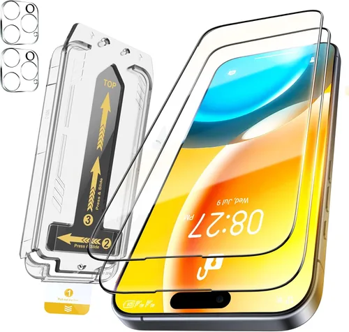 Vista 15 de TEMPRTEK+ 2 Pack para iPhone 14 Pro Protector de Pantalla de Privacidad, Vidrio Templado Antiespía, Resistencia a Rayaduras y Huellas Digitales