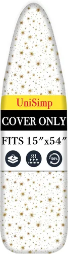 Vista 47 de UniSimp - Funda y almohadilla para tabla de planchar de 15 x 54 pulgadas Ceniza