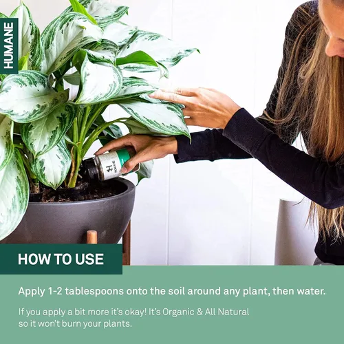 Vista 4 de Humane NutriDense - Alimentos para plantas de interior, fertilizante orgánico multiusos para plantas de interior (5 onzas)
