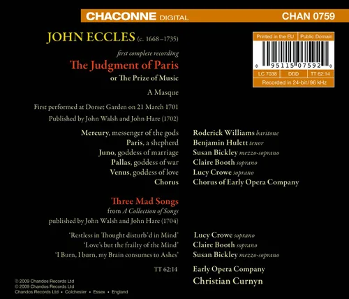 Vista 3 de Eccles Judgement of Paris Three Mad Songs