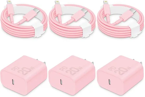 Vista 16 de CXX 20W Fast Charger for iPhone 14/13/12 [3-Pack, MFi Certified] Blue