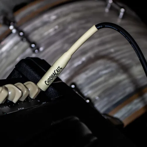 Vista 6 de ChromaCast Pro Series CC-PSCBLSS cables para instrumentos con extremos derechos, Vainilla crema