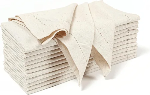 Vista 13 de Servilletas de tela reutilizables para cena en negro y blanco, juego de 12 servilletas de tela de algodón a cuadros de gingam de 16x16 pulgadas