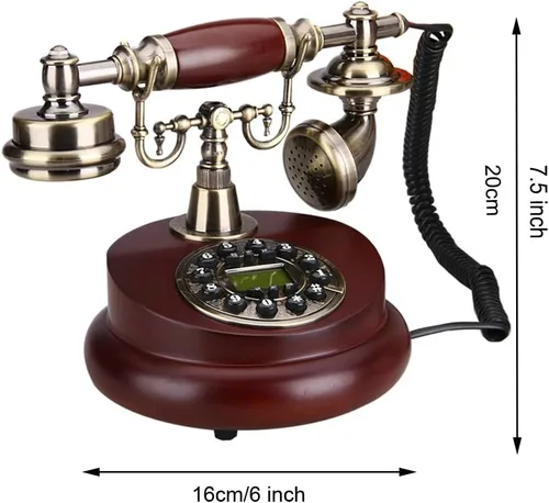 Vista 3 de 1960 - Sistema de decoración de teléfono con cable, estilo antiguo de cerámica
