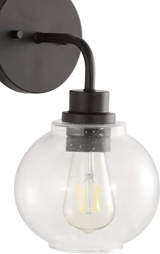 Vista 4 de Eyely EYL7526A Mona - Lámpara LED rústica de 6.5 pulgadas, 1 luz de hierro y vidrio sembrado, para entrada, vestíbulo, baño, pasillo, dormitorio