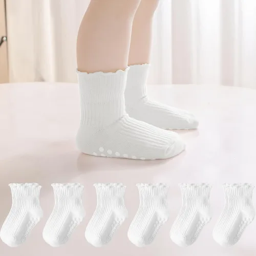 Vista 47 de Calcetines tobilleros antideslizantes para bebé, paquete de 12 para niños y niñas, calcetines de algodón para bebés Animal1