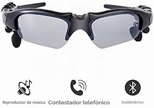 Vista 2 de LEADEN Lentes polarizadas Bluetooth MP3 inalámbricas con lentes de sol musicales V4.1 Auriculares estéreo manos libres para iPhone, Samsung