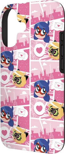 Vista 2 de Miraculous Ladybug Chibi Collection Mensaje para Cat Noir Funda para iPhone 17