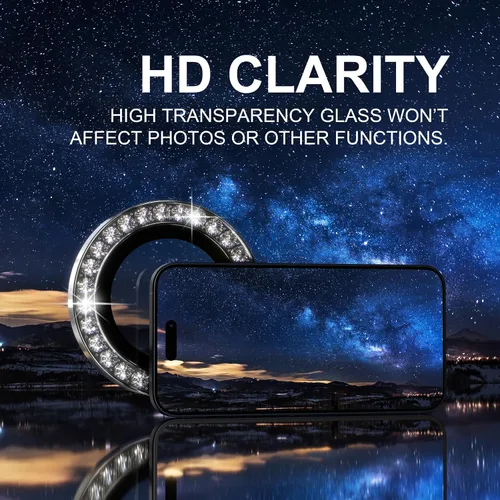 Vista 5 de Choiche Compatible para iPhone 15/iPhone 15 Plus Protector de Lente de Cámara Brillante, Vidrio Templado 9H Cubierta de Cámara Protector de Pantalla