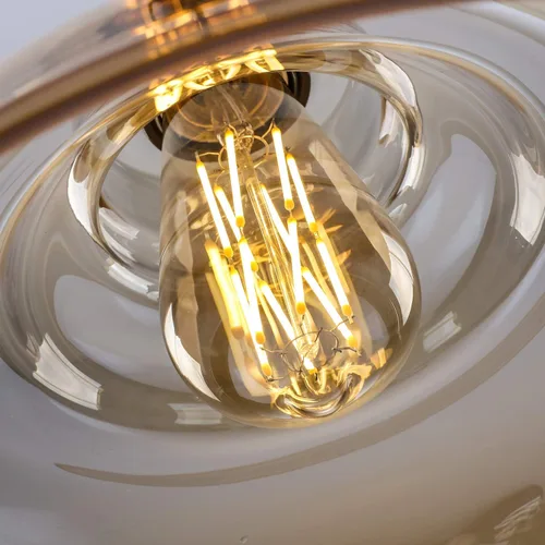 Vista 2 de Bombillas LED Edison vintage regulables de 12 W, equivalente a 100 vatios, blanco cálido de 2500 K (vidrio dorado ámbar), base E26, forma antigua