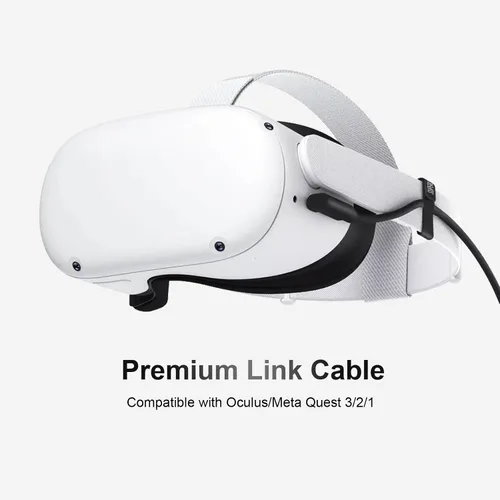 Vista 6 de SUPERUS Cable de enlace de 16 pies compatible con OculusMeta Quest 321 - Cable de carga USB C a USB C, cable de carga y transferencia de datos